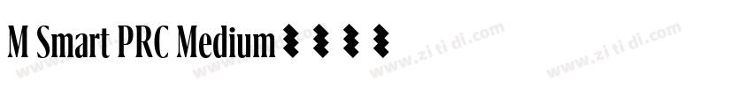 M Smart PRC Medium字体转换